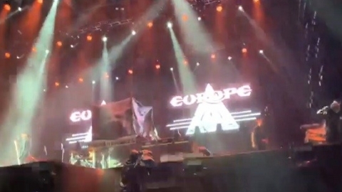 Show do Europe em Curitiba é interrompido por forte chuva de granizo